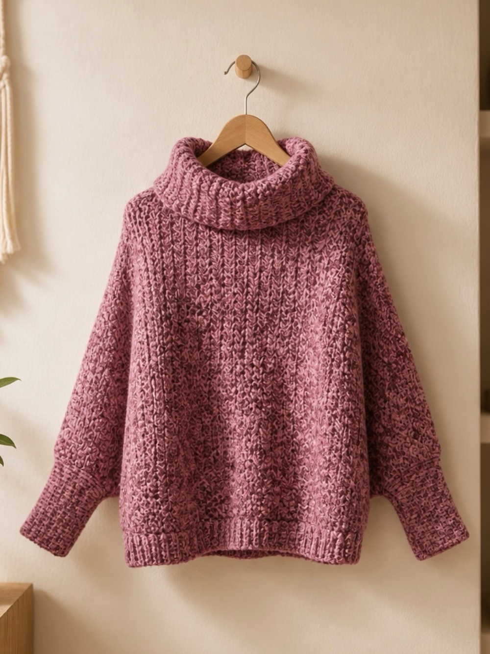 Hand Made Cozy Pink Knit Sweater